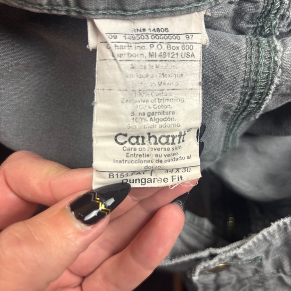 CARHARTT Men’s Grey Dungaree Fit Pants size: 44 x 30 - Picture 8 of 8